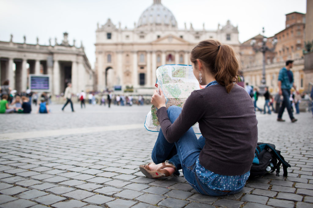 A tourist in Rome
