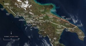 via appia mappa, strade romane