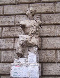 Pasquino statua parlante del Congresso degli Arguti di Roma